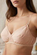 Nuvera Everyday Cotton Bra Pink — breathable soft cotton bra for women, front view