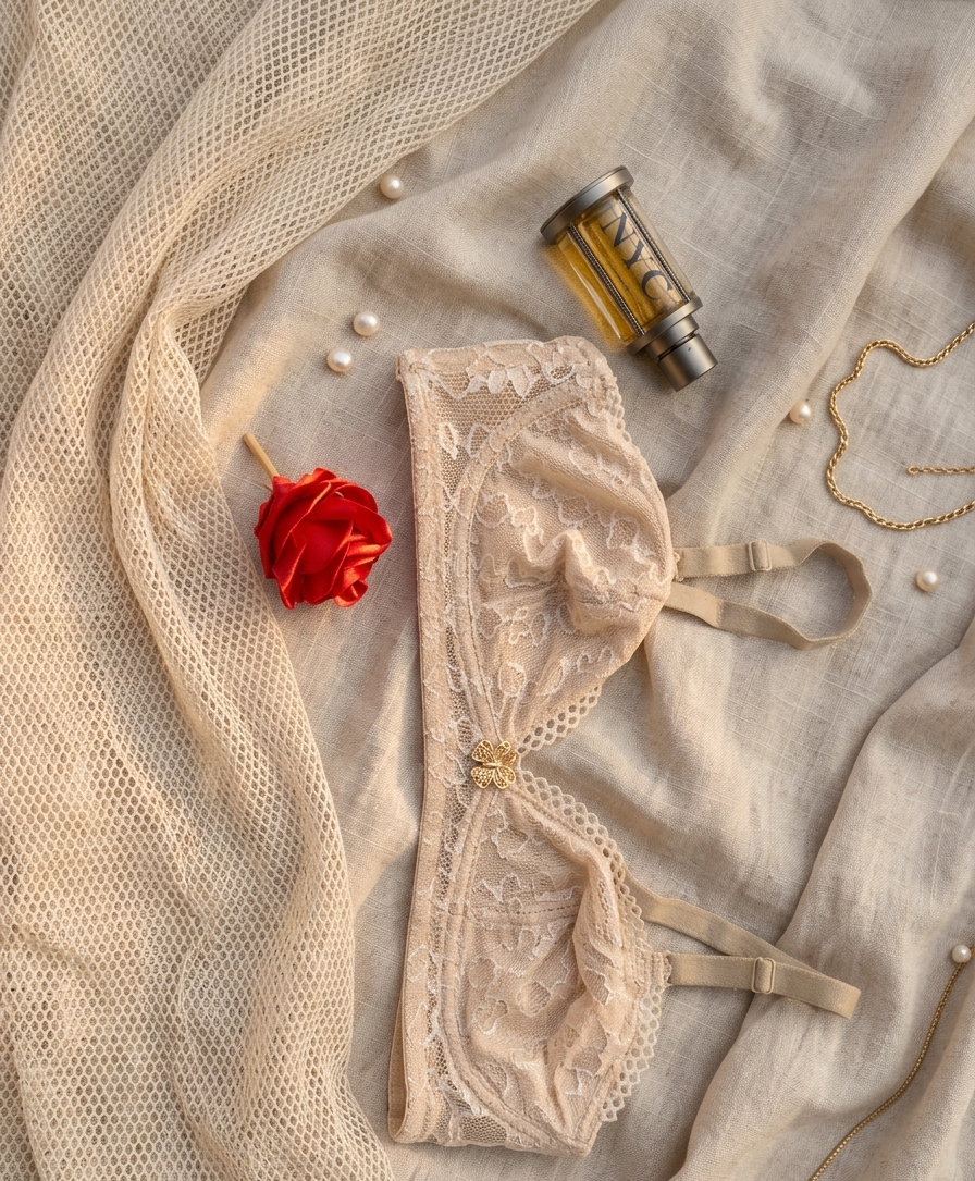 Lace Bra - Beige