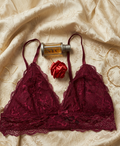 Breathable Net Bra - Maroon